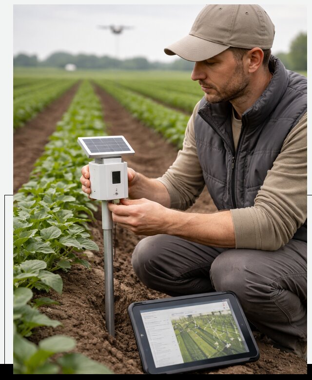 IoT мониторинг сельскохозяйственных полей и контроля в Октябрьском